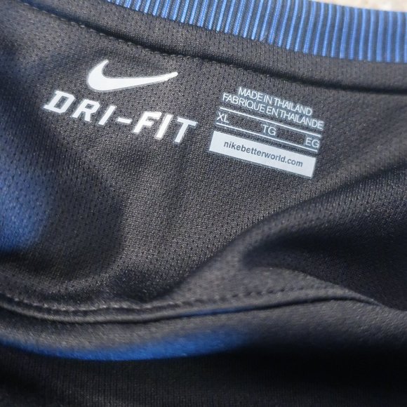 Womens Nike Dri-Fit Black Red Blue 2016 USA Soccer Rio V-Neck Activewear Top XL* - Picture 8 of 8